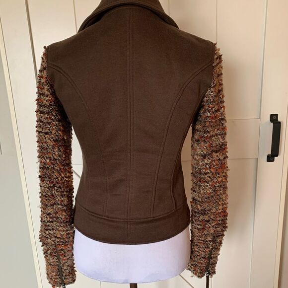 THML women’s brown moto jacket sz XS - Picture 3 of 6